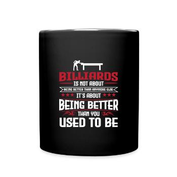 Billard - Tasse einfarbig - Schwarz - Vorne