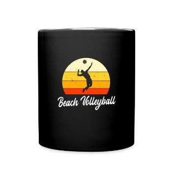 Beach-volley - Mug uni - noir - Devant