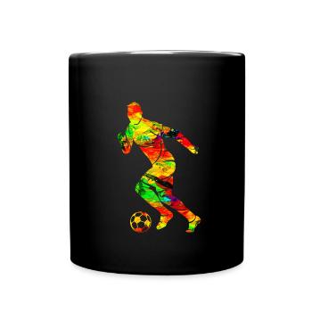 Footballeur - Mug uni - noir - Devant
