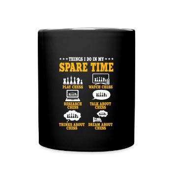 Chess Gift - Full Colour Mug - black - Front