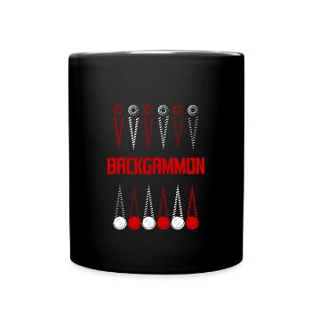 Backgammon - Mug uni - noir - Devant