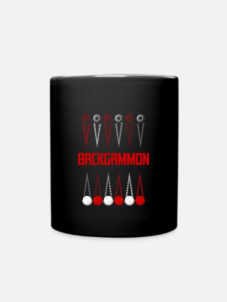 Backgammon - Tasse einfarbig - Schwarz