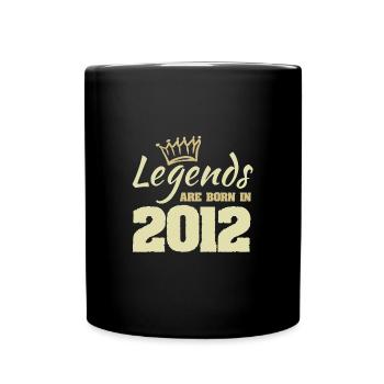 Legends are born in 2012 - Full Colour Mug - black - Front