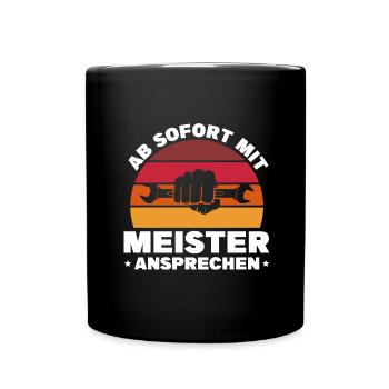 Kfz Mechaniker Meister Kfzler Geschenk - Tasse einfarbig - Schwarz - Vorne