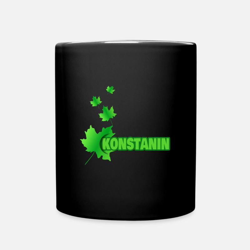 Ahornblatt für Konstantin - Tasse einfarbig - Schwarz