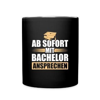 Studium Bestandene Bachelorprüfung Bachelor - Tasse einfarbig - Schwarz - Vorne