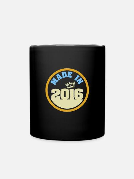 Made in 2016 - Tasse einfarbig - Schwarz