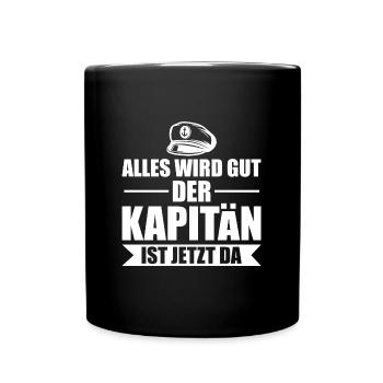 Segeln Motorboot Bootsfahrer Kapitän Geschenk - Tasse einfarbig - Schwarz - Vorne