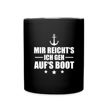 Segelboot Bootsfahrer Segler Kapitän Geschenk - Tasse einfarbig - Schwarz - Vorne