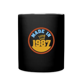 Made in 1987 - Tasse einfarbig - Schwarz - Vorne