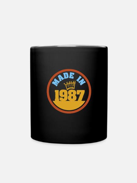 Made in 1987 - Tasse einfarbig - Schwarz