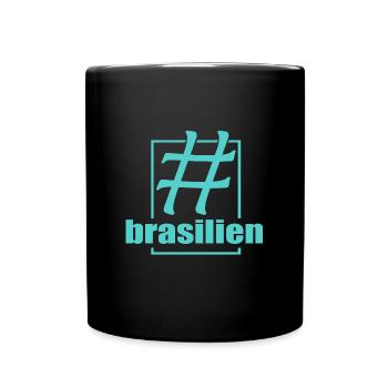 brasilien - Tasse einfarbig - Schwarz - Vorne