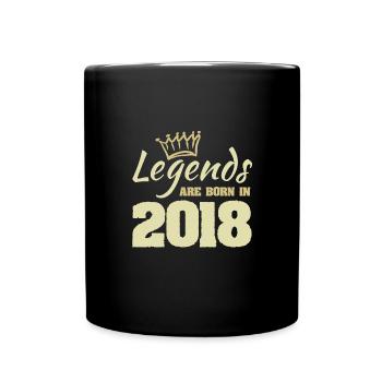 Legends are born in 2018 - Full Colour Mug - black - Front