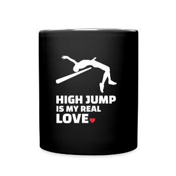 Ich Liebe Hochsprung - Tasse einfarbig - Schwarz - Vorne