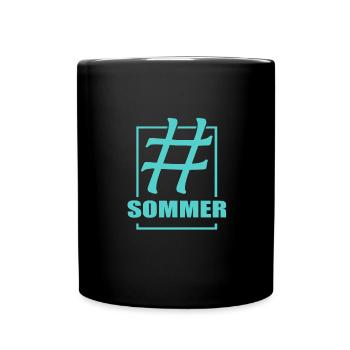 Sommer - Tasse einfarbig - Schwarz - Vorne