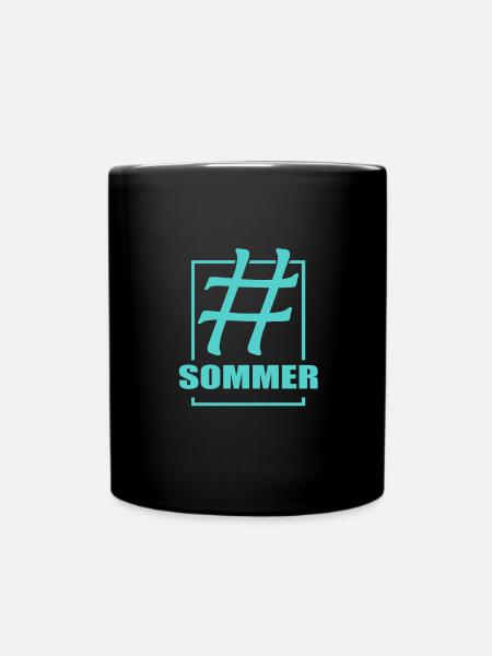Sommer - Tasse einfarbig - Schwarz