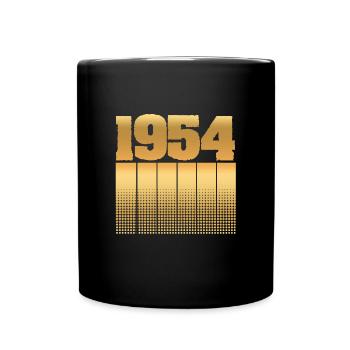 Geburtstag 1954 - Tasse einfarbig - Schwarz - Vorne
