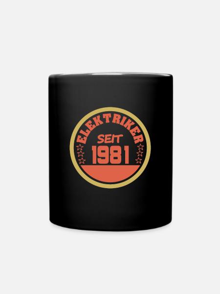 geboren 1981 - Tasse einfarbig - Schwarz