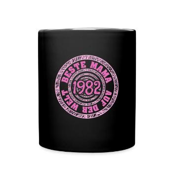 Jahr 1982 - Tasse einfarbig - Schwarz - Vorne