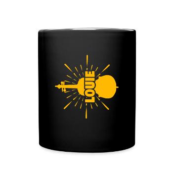 Geschenk Louie - Tasse einfarbig - Schwarz - Vorne