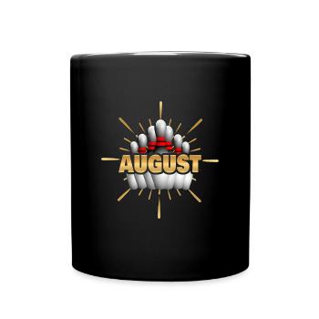 Champion de bowling Août - Mug uni - noir - Devant