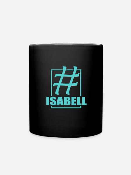 Hashtag Médias sociaux ISABELL Isabell - Mug uni - noir