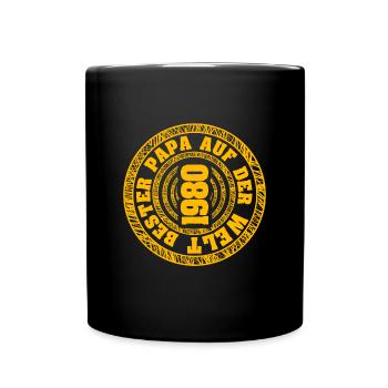 Jahr 1980 - Tasse einfarbig - Schwarz - Vorne