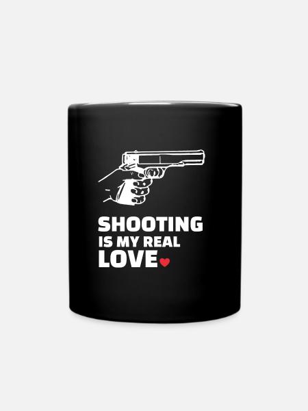 Ich Liebe Das Schießen - Tasse einfarbig - Schwarz