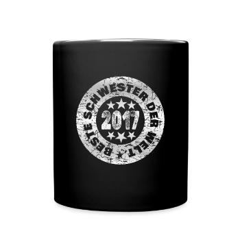 Jahr 2017 - Tasse einfarbig - Schwarz - Vorne