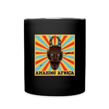 Africa Mask African Afro History - Full Colour Mug - black - Front