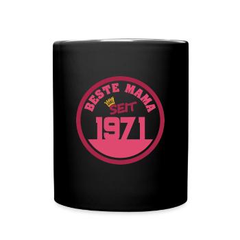 Witzig 1971 - Tasse einfarbig - Schwarz - Vorne