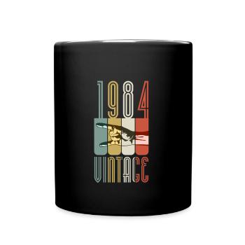 1984 Vintage - Tasse einfarbig - Schwarz - Vorne