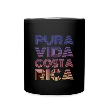 Costa Rica Pura Vida - Mug uni - noir - Devant