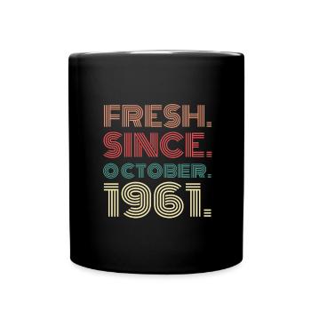 Millésime d’octobre 1961 - Mug uni - noir - Devant