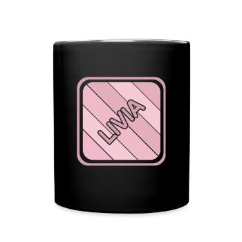 First name Livia - Full Colour Mug - black - Front