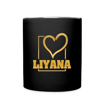 Nom de femme pour Liyana Wife Nom de jeune fille - Mug uni - noir - Devant