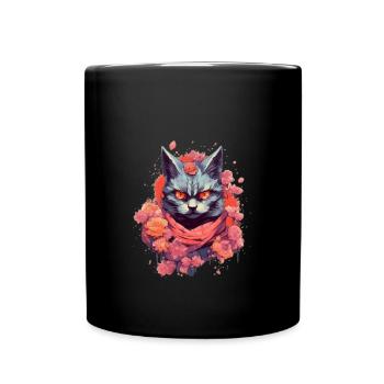 Chat fou - Mug uni - noir - Devant