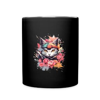 Chat fou - Mug uni - noir - Devant