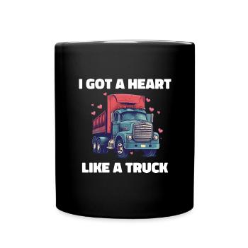 I've got a heart like a truck Western Sunset - Full Colour Mug - black - Front