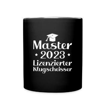 Masterprüfung 2023 Master Abschluss - Tasse einfarbig - Schwarz - Vorne