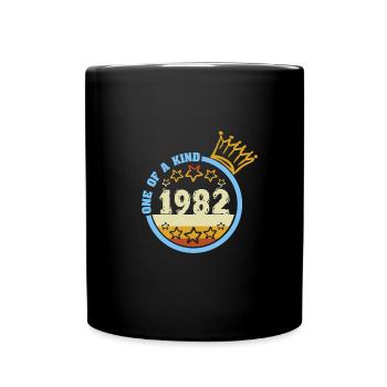 Jahr 1982 - Tasse einfarbig - Schwarz - Vorne