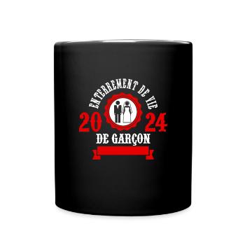 Enterrement de vie de Garçon -Junggesellenabschied - Tasse einfarbig - Schwarz - Vorne
