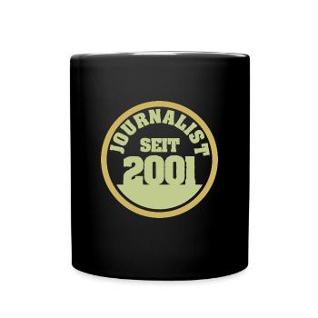 Jahr 2001 - Tasse einfarbig - Schwarz - Vorne