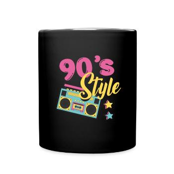 90's style - Full Colour Mug - black - Front