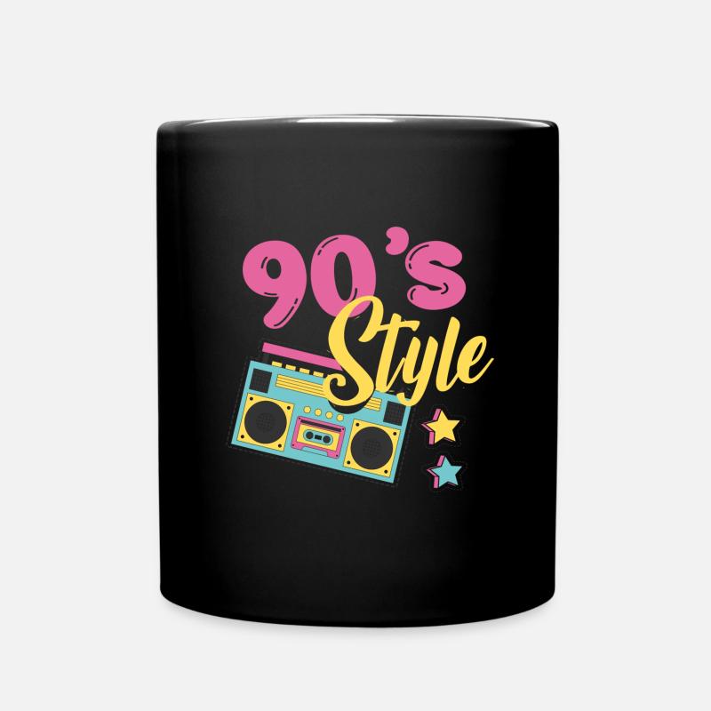 Stil der 90er Jahre - Tasse einfarbig - Schwarz
