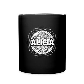 Wife for Alicia Gift Idea Name - Full Colour Mug - black - Front