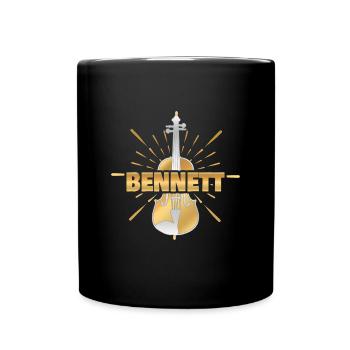 Geige Bennett - Tasse einfarbig - Schwarz - Vorne