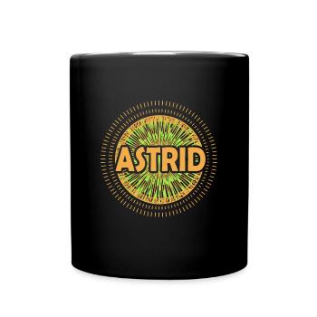 Name Astrid - Tasse einfarbig - Schwarz - Vorne
