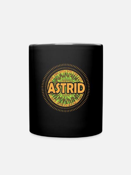 Name Astrid - Tasse einfarbig - Schwarz