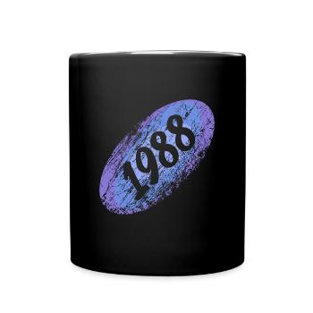 Witzig 1988 - Tasse einfarbig - Schwarz - Vorne